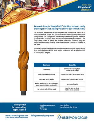 Thumbnail for Shingleback Stabilizers Drilling Tool Datasheet